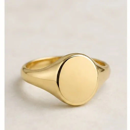 Signet, Oval Face — 14k Gold